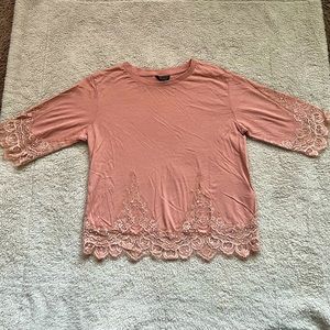 TopShop Quartz Pink Lace Shirt!